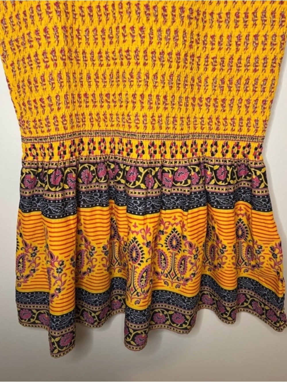 J.Crew Sunny Block Print Midi Skirt NWT Size 2 Boho Summer Yellow Cotton - Picture 2 of 8